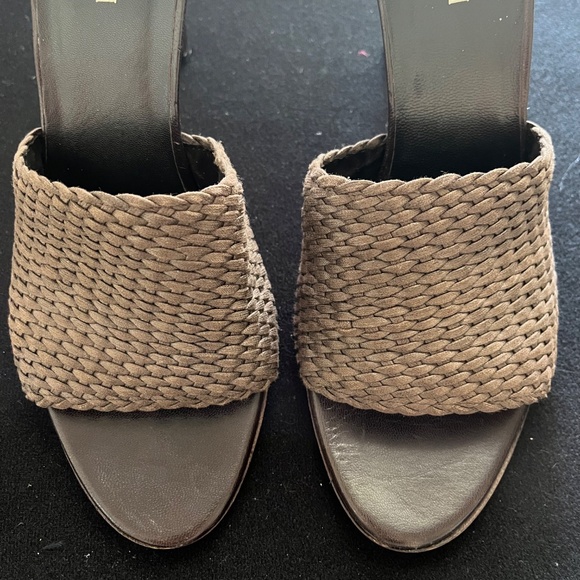 Gucci Brown Woven Fabric Mule Sandals Size 8B - Picture 10 of 10
